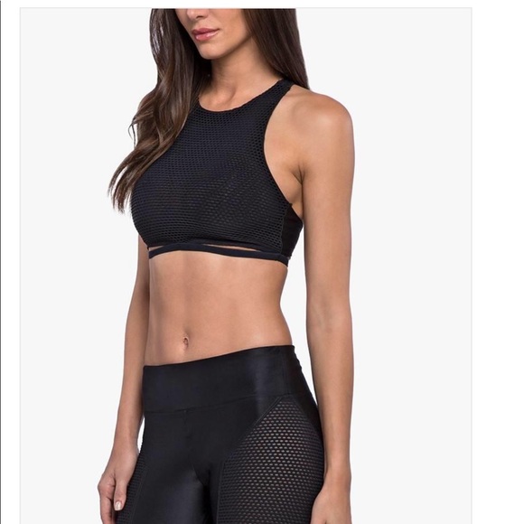 KORAL Mesmerize Sexy Black Sports Bra $85 - Picture 2 of 3